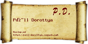 Páll Dorottya névjegykártya